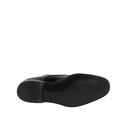Dolce & Gabbana Black Leather Lace Up Derby Formal Dress Shoes
