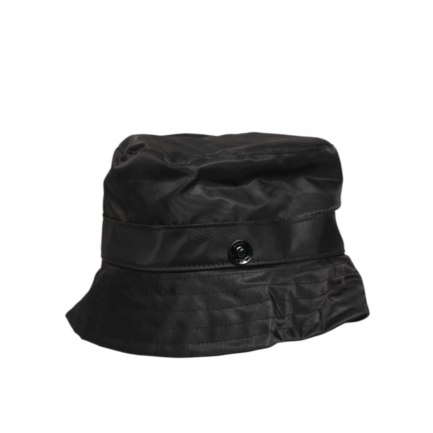 Dolce & Gabbana Black PVC Wide Brim Men Bucket Capello Hat