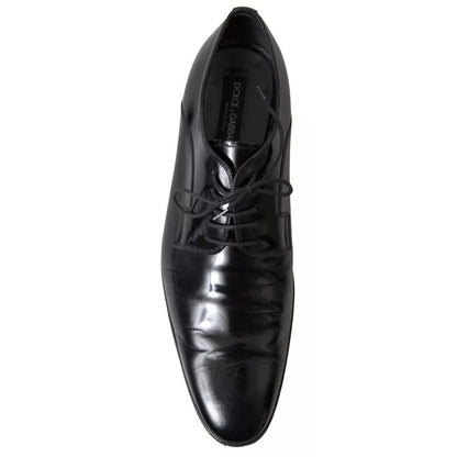 Dolce & Gabbana Black Polished Leather Formal Dress Shoes
