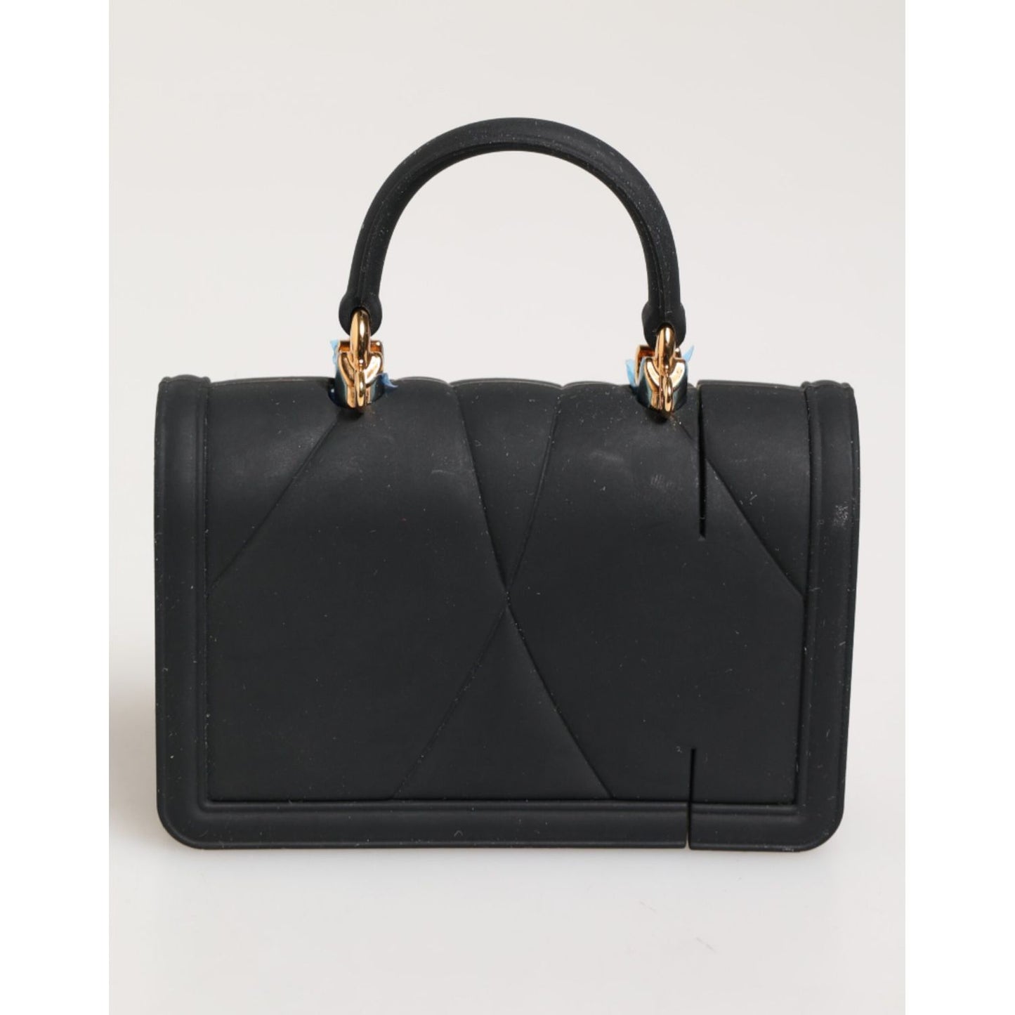 Dolce & Gabbana Black Silicone Devotion Heart Cover Hand Bag Airpod Case