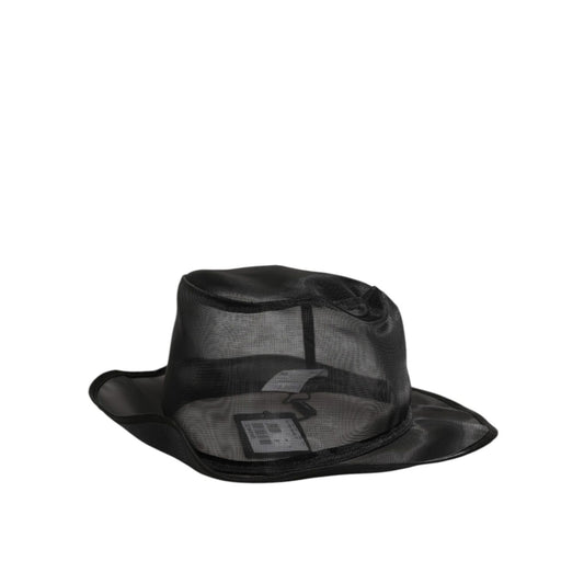 Dolce & Gabbana Black Silk Mesh Bucket Men Fisherman Cap Hat
