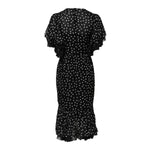 Dolce & Gabbana Black White Lace Polka Dot Chiffon Dress
