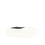 Dolce & Gabbana Black White Leather Crystal Heart Sneakers Shoes