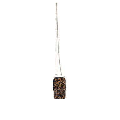 Dolce & Gabbana Brown Leopard Print Dauphine Leather Zip Around Wallet