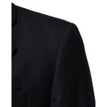 Dolce & Gabbana Dark Blue Wool Men Jacket Coat Blazer Suit featuring notch lapel detail