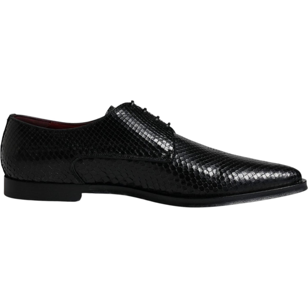 Dolce & Gabbana Black Leather Derby Formal Dress Shoes MV6311-45