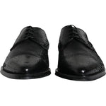 Dolce & Gabbana Black Leather Derby Formal Dress Shoes MV6311-45