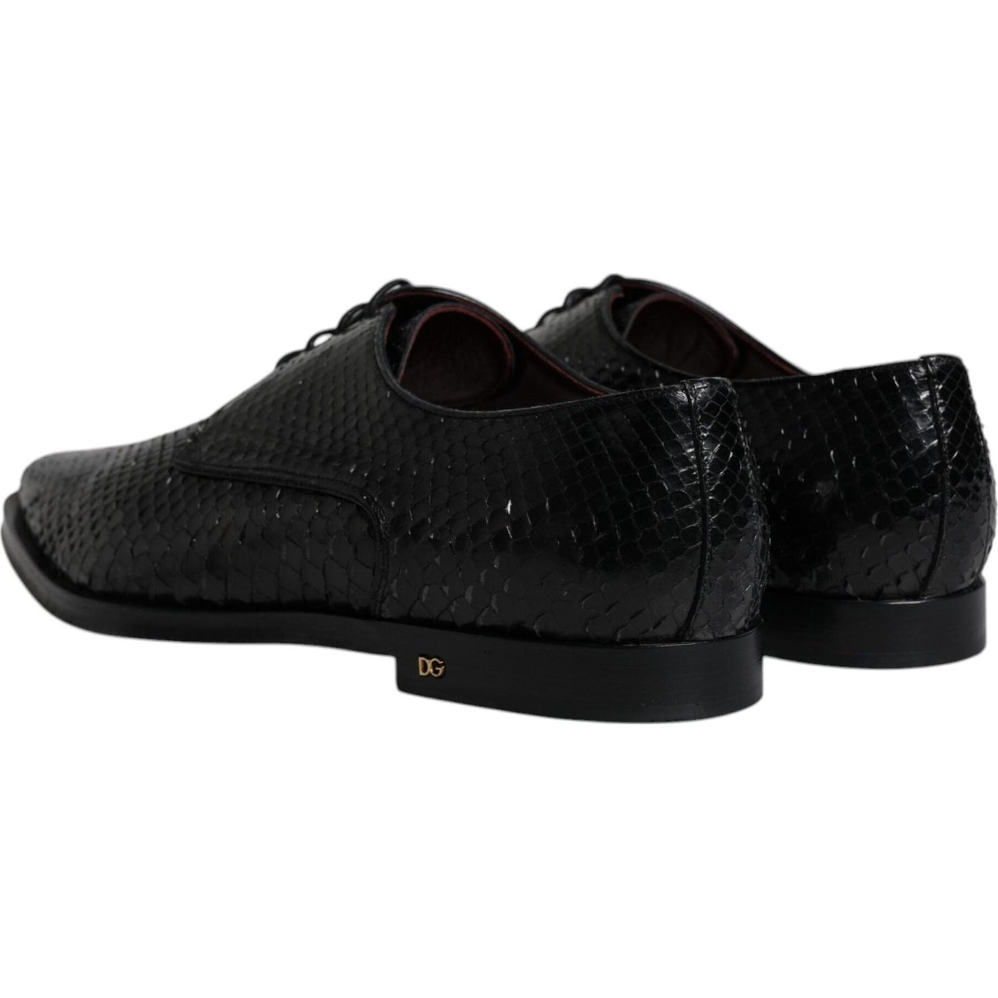 Dolce & Gabbana Black Leather Derby Formal Dress Shoes MV6311-45
