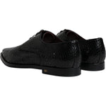 Dolce & Gabbana Black Leather Derby Formal Dress Shoes MV6311-45