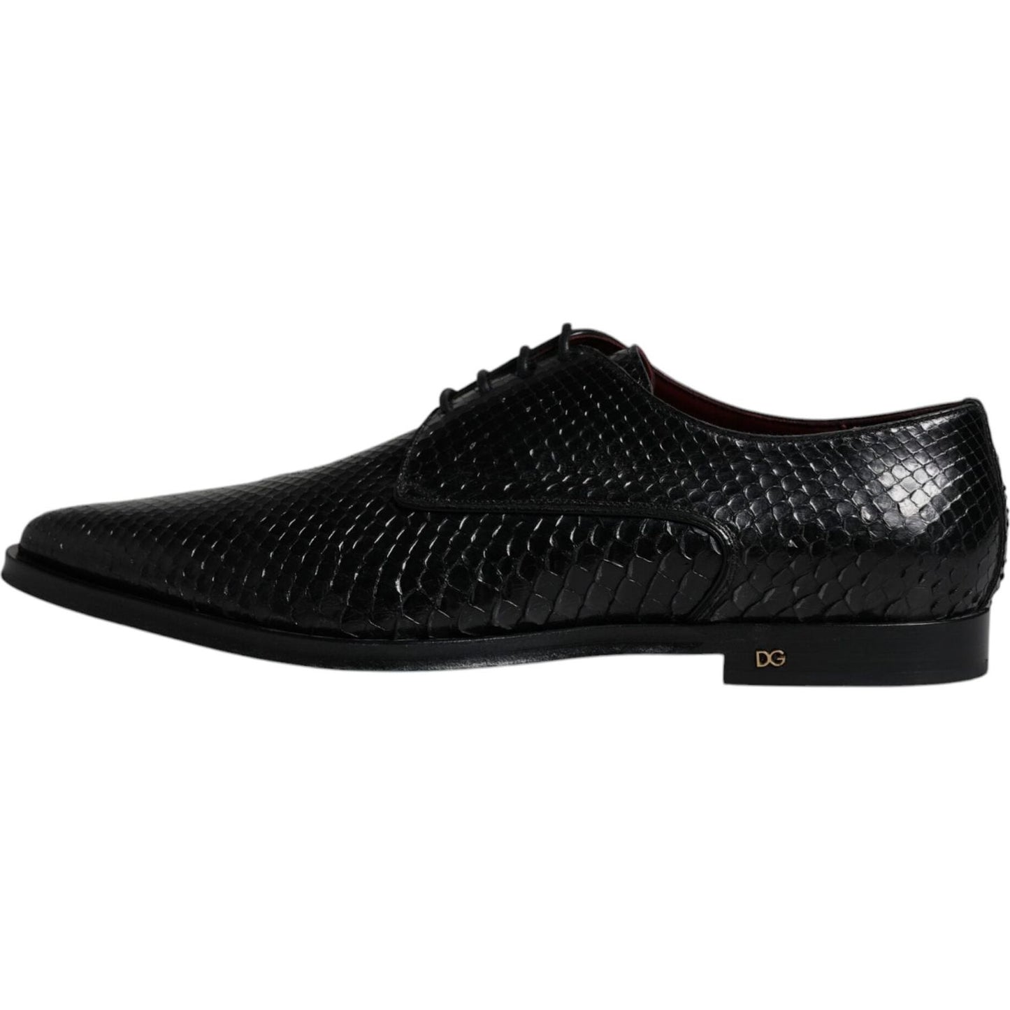 Dolce & Gabbana Black Leather Derby Formal Dress Shoes MV6311-45