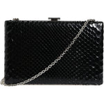 Dolce & Gabbana Black Leather Silver Frame Clutch Mini Crossbody Bag Dolce & Gabbana Black