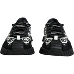 Dolce & Gabbana Black Logo Lace Up Low Top NS1 Sneakers Shoes LA11871-42