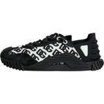 Dolce & Gabbana Black Logo Lace Up Low Top NS1 Sneakers Shoes LA11871-42