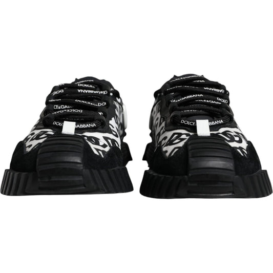 Dolce & Gabbana Black Logo Lace Up Low Top NS1 Sneakers Shoes MV6179-39.5