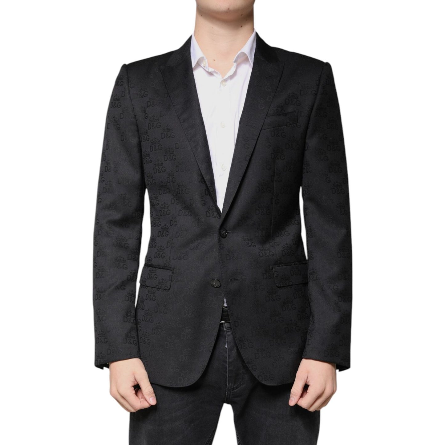 Dolce & Gabbana Black Wool Single Breasted Formal Blazer KOS2258-48