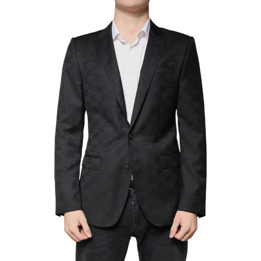 Dolce & Gabbana Black Wool Single Breasted Formal Blazer KOS2258-48