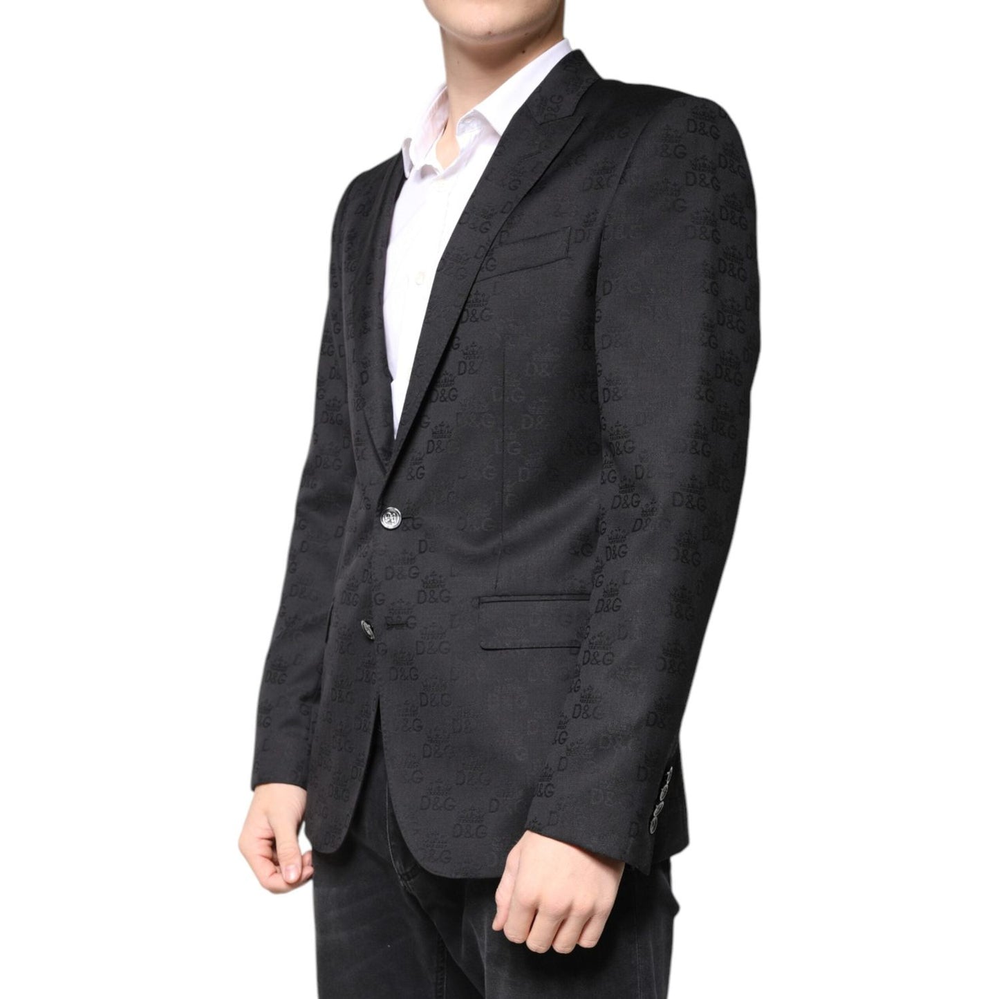 Dolce & Gabbana Black Wool Single Breasted Formal Blazer KOS2258-48