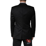 Dolce & Gabbana Black Wool Single Breasted Formal Blazer KOS2258-48