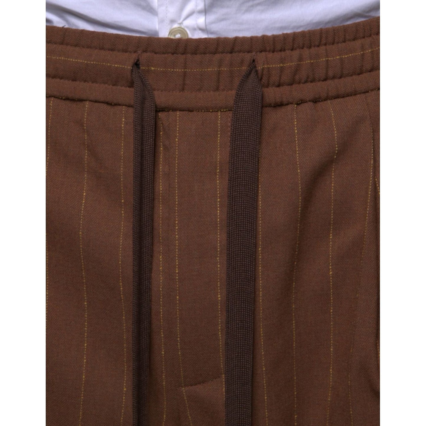 Dolce & Gabbana Brown Stripes Skinny Men Dress Pants PAN75350-48