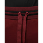 Dolce & Gabbana Dark Red Cotton Men Jogger Sweatpants Pants PAN75562-50
