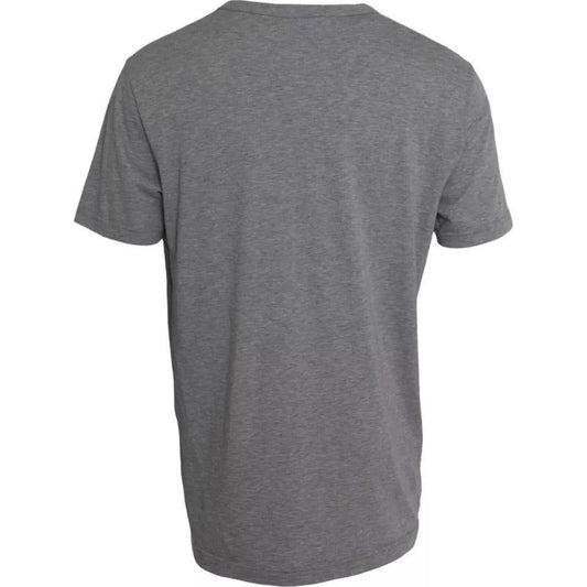 Dolce & Gabbana Gray Graphic Print Cotton Round Neck T-shirt TSH86459-54
