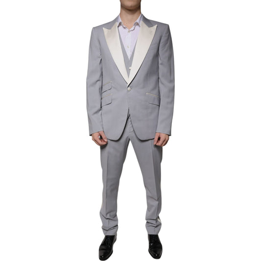 Dolce & Gabbana Gray Wool 3 Piece Slim Fit Formal Suit KOS2259-50