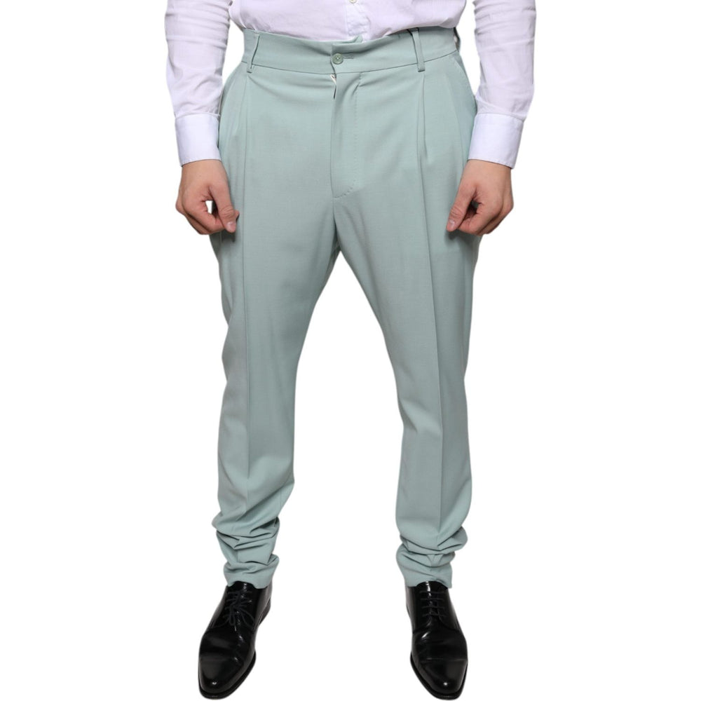 Dolce & Gabbana Mint Green Cotton Dress Pants PAN75344-48