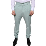 Dolce & Gabbana Mint Green Cotton Dress Pants PAN75344-48