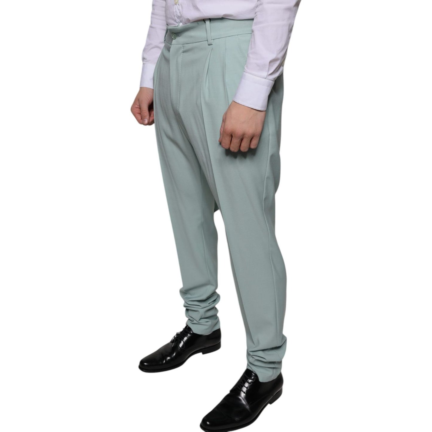 Dolce & Gabbana Mint Green Cotton Dress Pants PAN75344-48