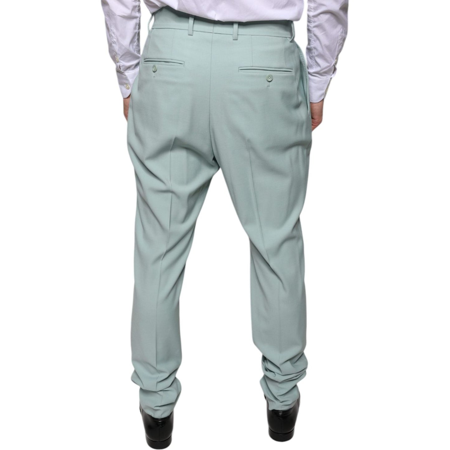 Dolce & Gabbana Mint Green Cotton Dress Pants PAN75344-48