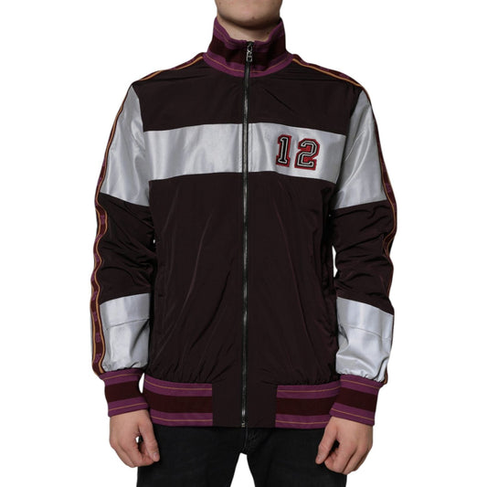 Dolce & Gabbana Multicolor Full Zip Jersey Men Bomber Jacket JKT41301-50