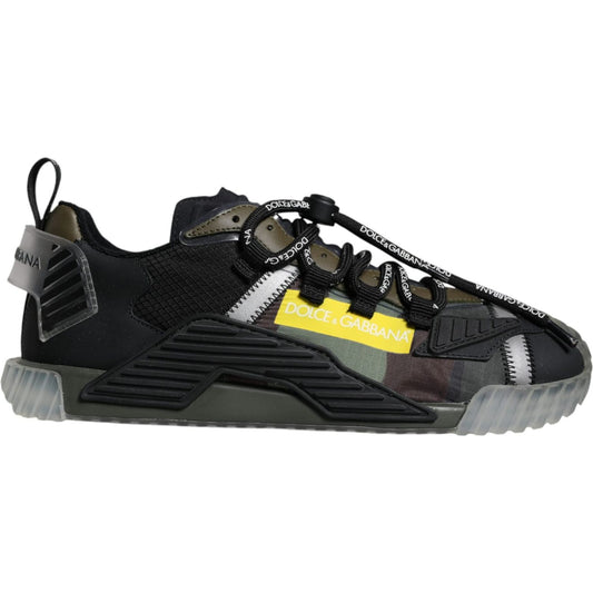 Dolce & Gabbana Multicolor Lace Up Low Top NS1 Sneakers Shoes MV6201-39