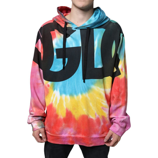 Dolce & Gabbana Multicolor Tie Dye Hooded Sweatshirt Sweater TSH86652-50