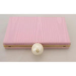 Dolce & Gabbana Pink Silk Gold Frame Clutch Evening Party Purse Bag Dolce & Gabbana Gray