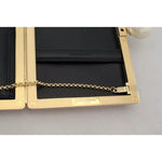Dolce & Gabbana Pink Silk Gold Frame Clutch Evening Party Purse Bag Dolce & Gabbana Dark Slate Gray