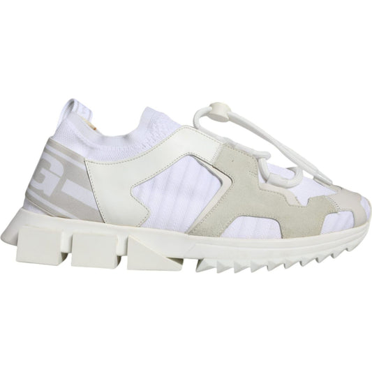 Dolce & Gabbana White Mesh Sorrento Trekking Sneakers Shoes MV6177-42