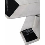 Dolce & Gabbana White Silk Classic Adjustable Men Tie KRA3366