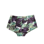 Dolce & Gabbana Eggplant Print High-Waist Briefs Underwear with purple and green design on white background
