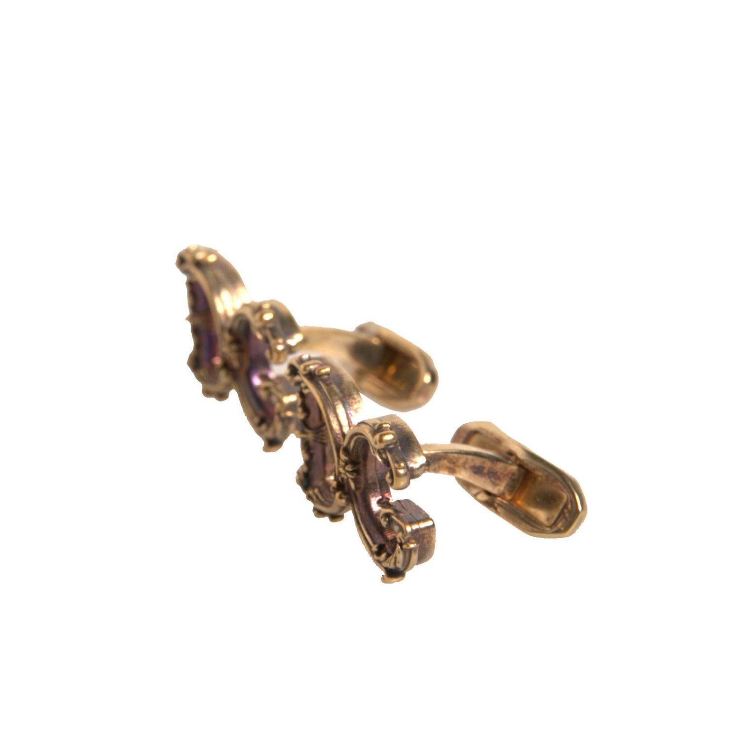 Dolce & Gabbana Gold Tone 925 Sterling Silver DG Logo Cufflink