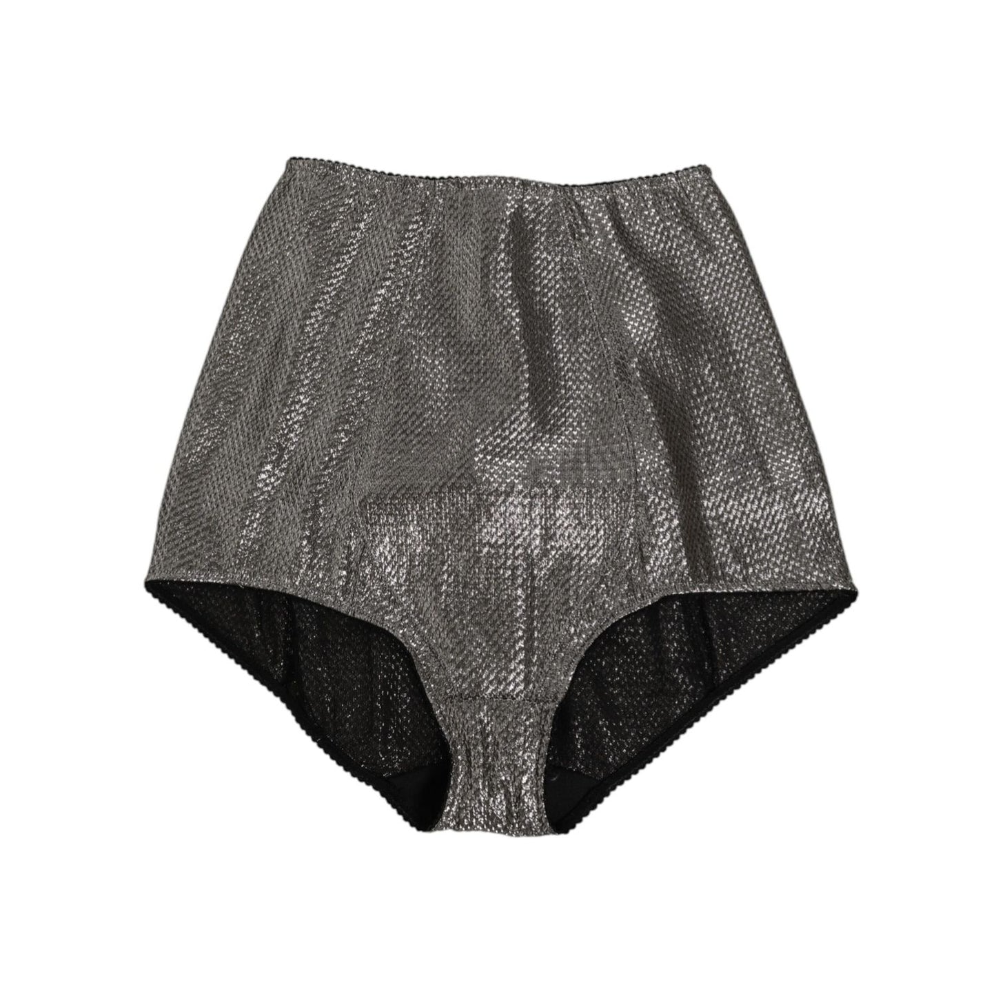 Dolce & Gabbana Gray Silk Stretch Slip Girdle Panty Underwear, luxurious high brief in premium fabric for comfort and light shaping.