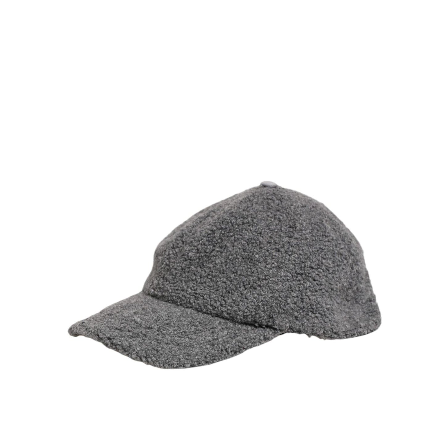 Dolce & Gabbana Gray Wool Fleece Rapper Men Baseball Capello Hat, soft gray fleece, structured crown, urban style.