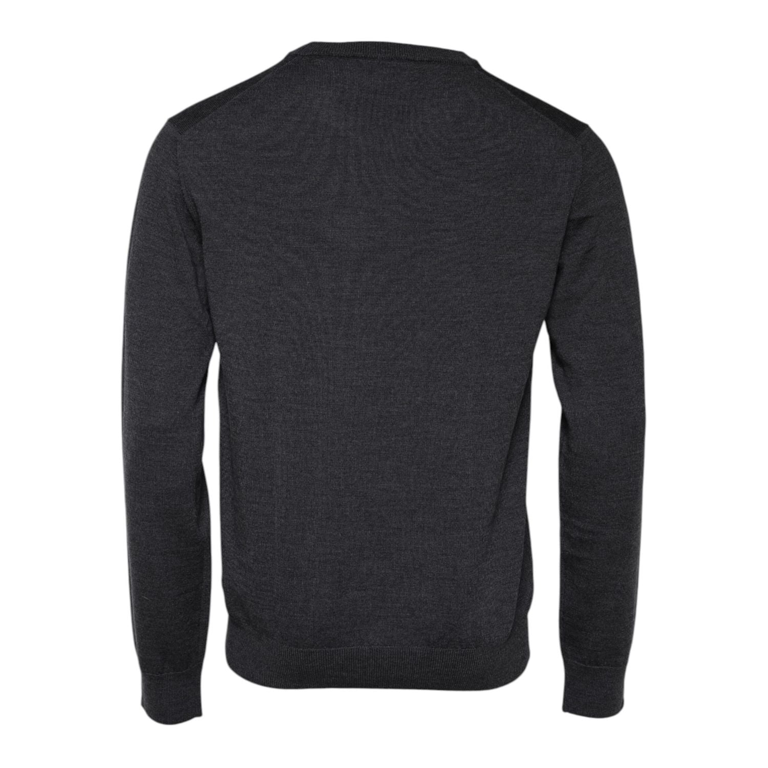 Dolce & Gabbana Gray Wool Logo Knitted Men Pullover Sweater
