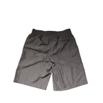 Dolce & Gabbana Light Gray Nylon Elastic Waist Shorts Swimwear, viewed from back, showcasing light gray color and stylish design.