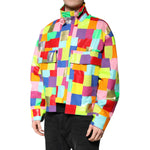 Dolce & Gabbana Multicolor Cotton Full Zip Men Biker Jacket