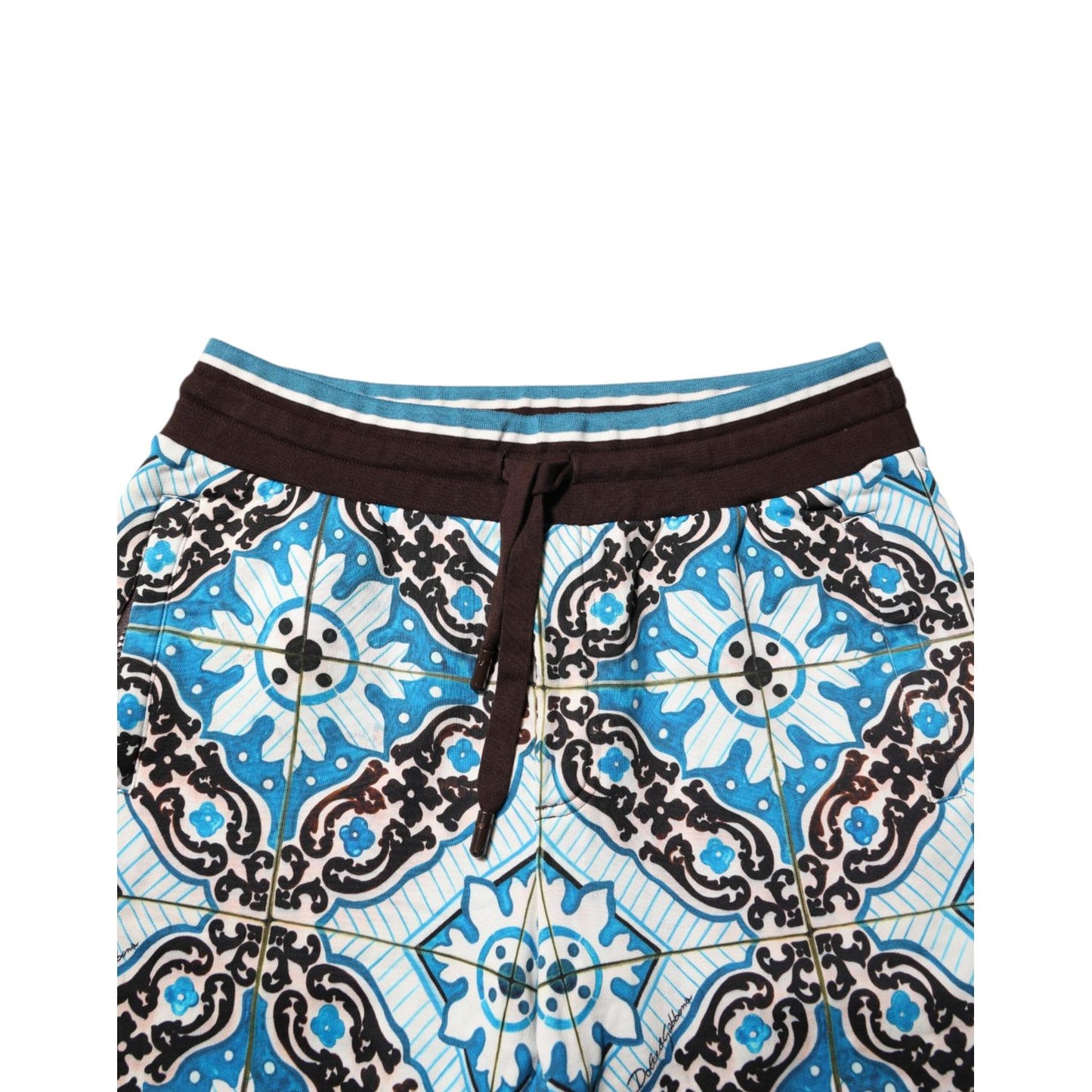 Dolce & Gabbana Multicolor Cotton Maiolica Print Bermuda Shorts