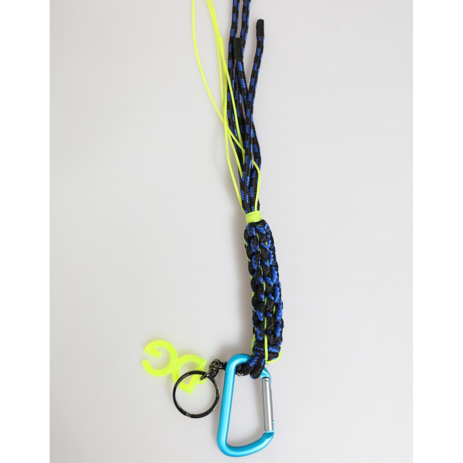 Dolce & Gabbana Multicolor Leather Tape String DG Logo Keychain Keyring