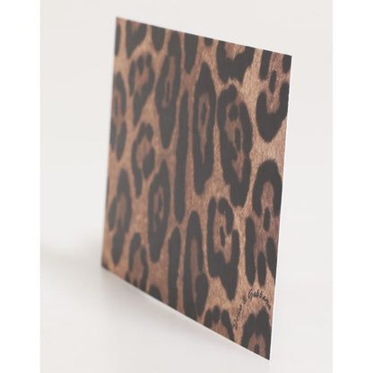 Dolce & Gabbana Multicolor Leopard Print Envelope Paper Post Card Holder