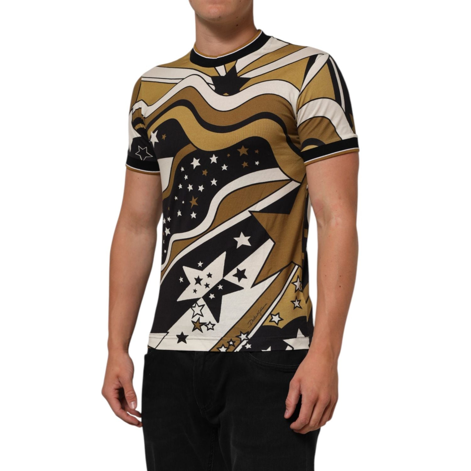 Dolce & Gabbana Multicolor Millennials Star CrewNeck T-shirt