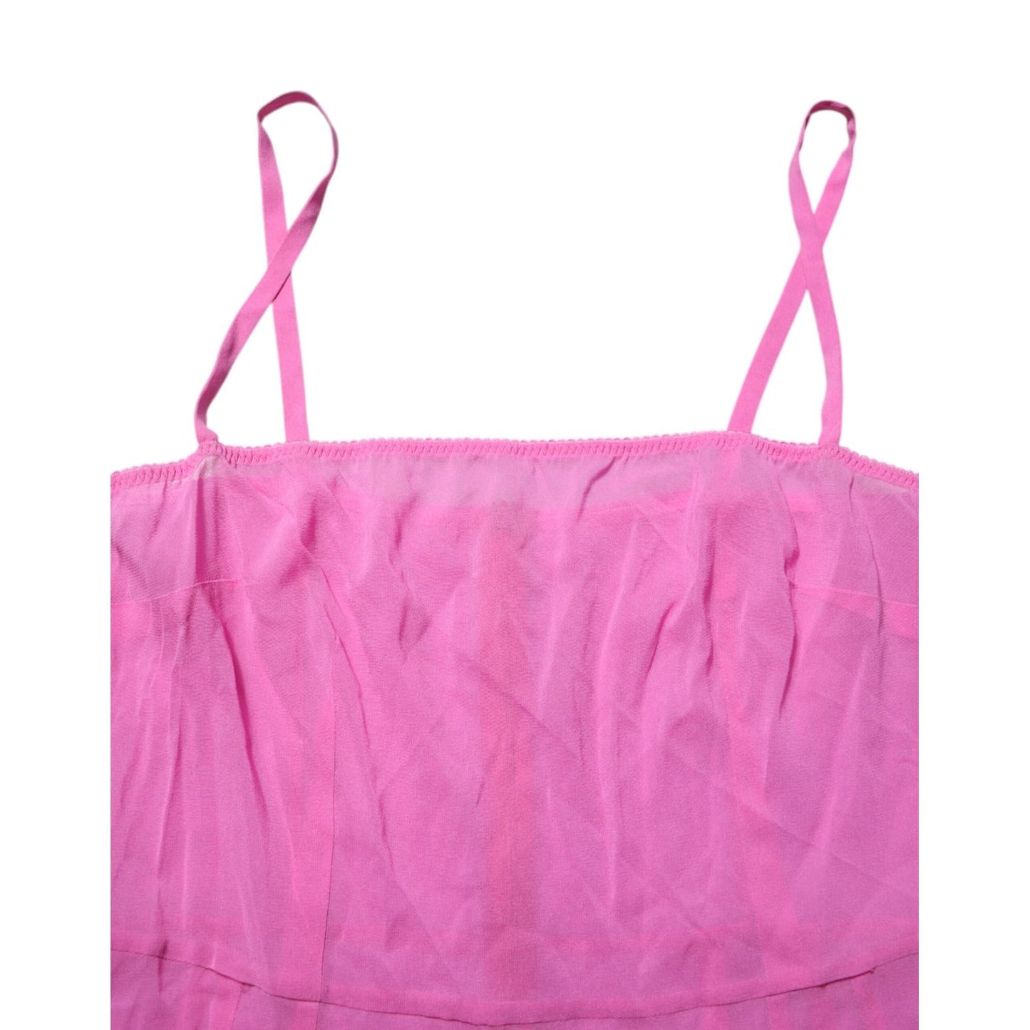 Dolce & Gabbana Pink Chemise Nylon Blend Sheer Lingerie Underwear