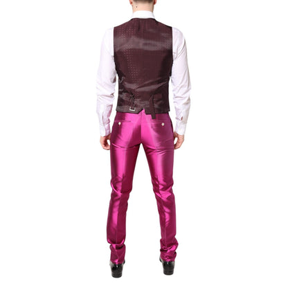 Dolce & Gabbana Pink SICILIA Double Breasted 3 Piece Suit
